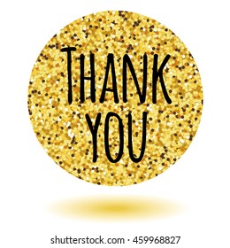 Thank you card. Template for your design. Vector illustration