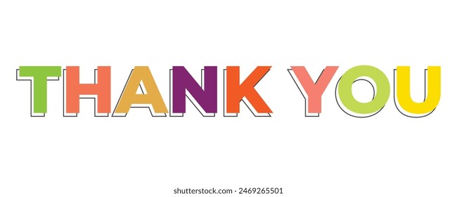 Thank you card, text, or lettering