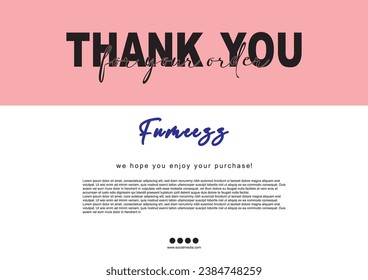 thank you card. thanks card. compliment card vector artwork for your business. thank you for your order card template.