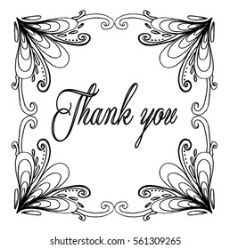 Thank You Card Thanks Vector Isolated Stock Vector (Royalty Free ...