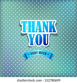 Thank you card with Typography 