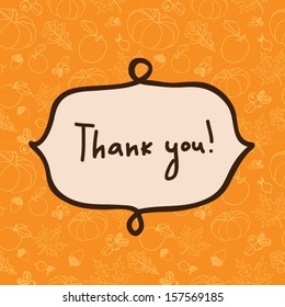 Thank you card in vector