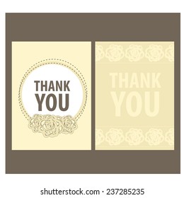 Thank You Card. vector