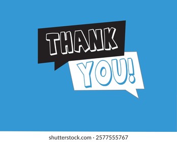 Thank you card vector art , tag design