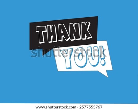 Thank you card vector art , tag design