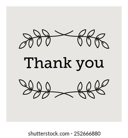 Thank you card vector background design template