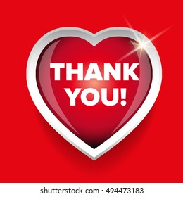 Thank You card vector heart
