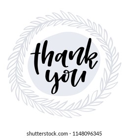 Thank You Card. Vector illustration 