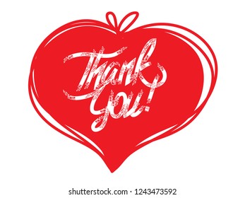 Thank you card. Vector illustration. Card "Thank you"