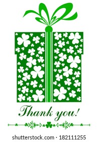 Thank you card. Vector illustration. 