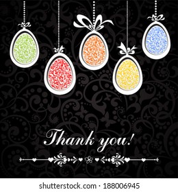 Thank You Card. Vector illustration 