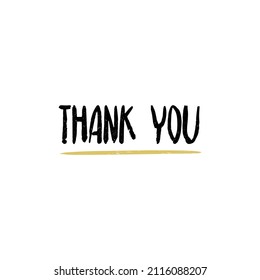 Thank You card. Vector illustration