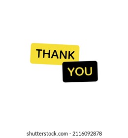Thank You card. Vector illustration