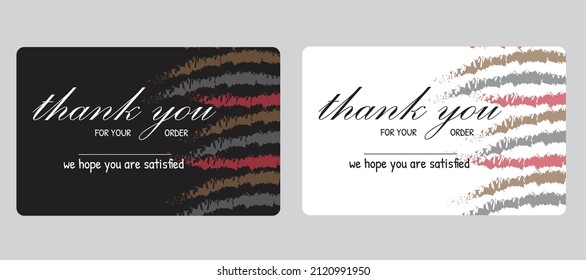 thank you card vector illustration design suitable for business shop greeting card stickers for customers