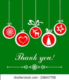 Thank you card. Vector illustration. 