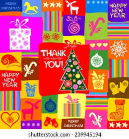 Thank you card. Vector Illustration 