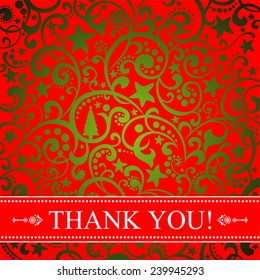 Thank you card. Vector illustration. 