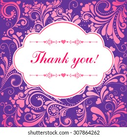 Thank you card. Vector Illustration 