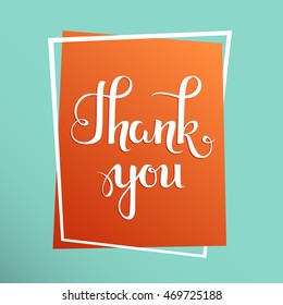 Thank you card. Vector illustration