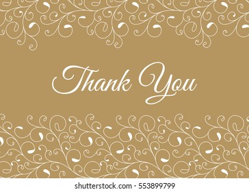 Thank You card. Vector illustration.