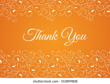 Thank You card. Vector illustration.