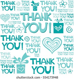 Thank you card. Vector illustration