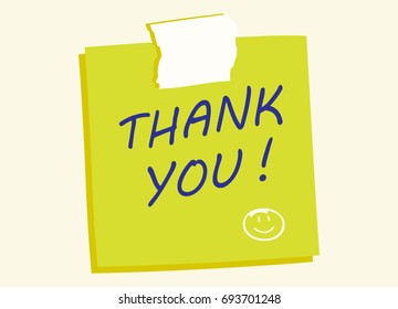 Thank you card. Vector illustration