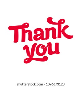 Thank you card vector image. Simple words of gratitude