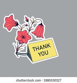Thank you - card. Vector stock illustration eps10.