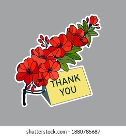 Thank you - card. Vector stock illustration eps10.