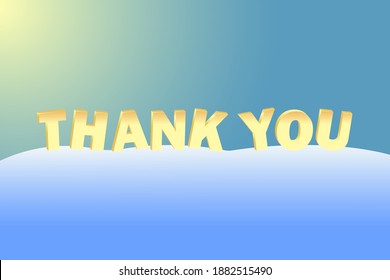 Thank you - card. Vector stock illustration eps10.