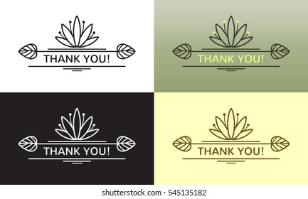 Thank you card with a water lily