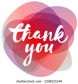 Text Thank You On Red Background Stock Vector (Royalty Free) 595923884