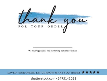 Thank You Card. Thank you for your order card eps vector. Easy to editable file.