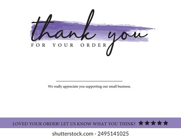 Thank You Card. Thank you for your order card eps vector. Easy to editable file.