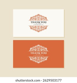 thank you cards with a symmetrical design