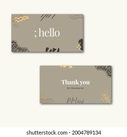 Thank you cards template. Set of modern thank you card. Mockup vector isolated. Template design. Realistic vector illustration.