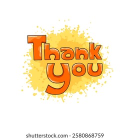 thank you cartoon style illustration