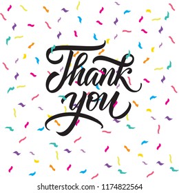 Thank You Celebration Card Idea Modern Stock Vector (Royalty Free ...