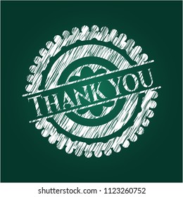 Thank you with chalkboard texture
