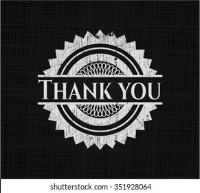 Thank you with chalkboard texture