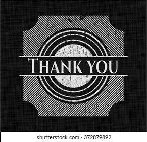Thank you with chalkboard texture