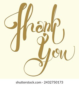 thank you character isolated on free hand digital drawing on yellow pastel background for decorative. concept on vector illustration image.