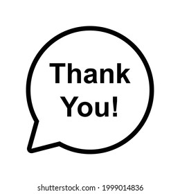 Thank You Chat Bubble Icon Vector Stock Vector (Royalty Free ...