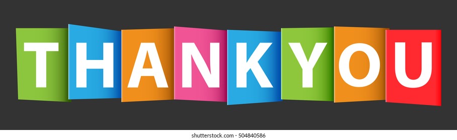 Thank You Colorful Card Vector Illustration Stock Vector (Royalty Free ...