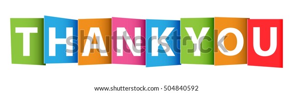 Thank You Colorful Card Vector Illustration Stock Vector (Royalty Free ...