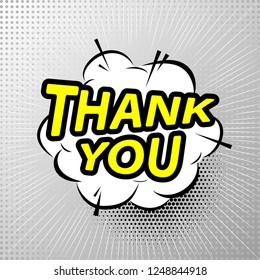 Thank you in comic style