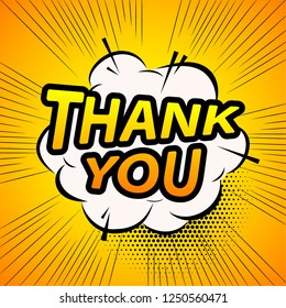 Thank You Comic Style Stock Vector (Royalty Free) 1250560471