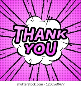 Thank you in comic style