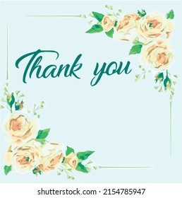 Thank you Compliment card with white background and text spice. illustration vector.